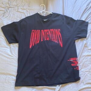 VLONE x Nav - Good Intentions T- Shirt Size XL Black Track List Tee Hip Hop Rap
